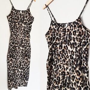 Leopard Print Slip Dress